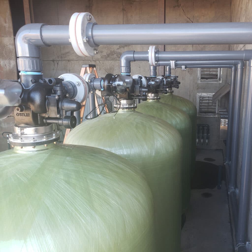 Water Treatment Tanks And Pipes Inside